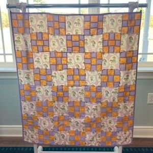 Handmade Kid Playing Pirate Cowboy 9 Patch Crib Quilt